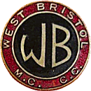 West Bristol MC & CC motorcycle club badge from Jean-Francois Helias