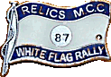 White Flag motorcycle rally badge