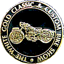 White Gold Classic & Custom motorcycle show badge from Jean-Francois Helias