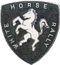 White Horse motorcycle rally badge from Ted Trett