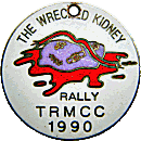 Wrecked Kidney motorcycle rally badge from Jean-Francois Helias