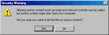 Answer YES to this dialog