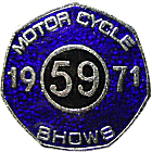 59 MC motorcycle show badge from Jean-Francois Helias