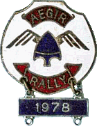 Aegir motorcycle rally badge from Alan Kitson