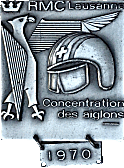 Aiglons motorcycle rally badge from Jean-Francois Helias