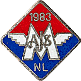 AJS Matchless Club Nederland motorcycle rally badge from Jean-Francois Helias