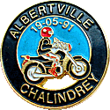 Albertville motorcycle rally badge from Jean-Francois Helias