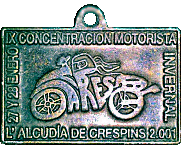 Alcudia de Crespins motorcycle rally badge from Jean-Francois Helias