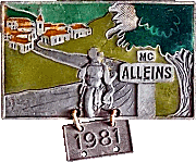 Alleins motorcycle rally badge from Jean-Francois Helias