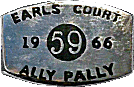 59 Earls Court motorcycle show badge from Jean-Francois Helias
