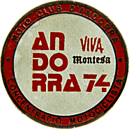 Andorra motorcycle rally badge from Jean-Francois Helias