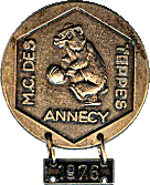Annecy motorcycle rally badge from Jean-Francois Helias