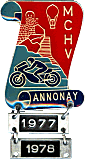 Annonay motorcycle rally badge from Jean-Francois Helias