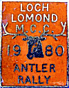 Antler motorcycle rally badge