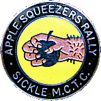 Apple Squeezers motorcycle rally badge from Jan Heiland