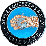 Apple Squeezersg motorcycle rally badge from Jean-Francois Helias