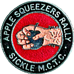 Apple Squeezers motorcycle rally badge from Jean-Francois Helias