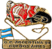 Argentina GP motorcycle race badge from Jean-Francois Helias