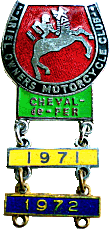 Ariel Cheval-de-Fer motorcycle rally badge from Jean-Francois Helias