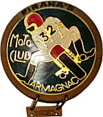 Armagnac motorcycle rally badge from Jean-Francois Helias