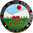 Arse in the Grass motorcycle rally badge from Jean-Francois Helias