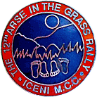 Arse In The Grass motorcycle rally badge from Ted Trett