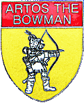 Artos The Bowman motorcycle rally badge from Jean-Francois Helias