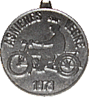 Asnieres sur Vebre motorcycle rally badge from Jean-Francois Helias