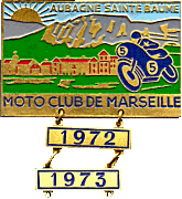 Aubagne Sainte Baume motorcycle rally badge from Jean-Francois Helias