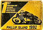 Australian Historic GP motorcycle race badge from Jean-Francois Helias