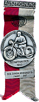 Auszeichnung Schaffhausen motorcycle rally badge from Jean-Francois Helias