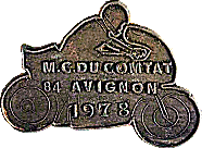 Avignon motorcycle rally badge from Jean-Francois Helias