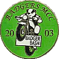 Badger Bash motorcycle rally badge from Stefan Gats