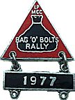 Bag O Bolts motorcycle rally badge from Ted Trett