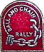Ball And Chain motorcycle rally badge from Nigel Woodthorpe