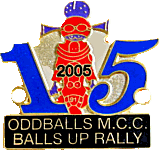 Balls Up motorcycle rally badge from Jean-Francois Helias