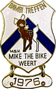 Bambi motorcycle rally badge