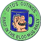 Barf In The Bloo Mug motorcycle rally badge from Alan Kitson