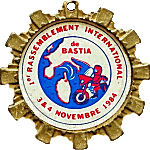 Bastia motorcycle rally badge from Jean-Francois Helias