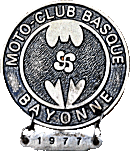 Bayonne motorcycle rally badge from Jean-Francois Helias