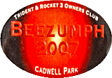 Beezumph motorcycle rally badge from Jean-Francois Helias