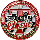 Belgian Classic Trophy motorcycle race badge from Philippe Lorigne