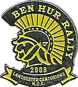 Ben Hur motorcycle rally badge from Stefan Gats