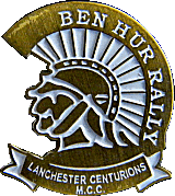 Ben Hur motorcycle rally badge from Jean-Francois Helias