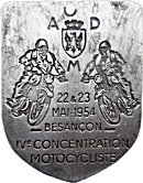 Besançon motorcycle rally badge from Jean-Francois Helias