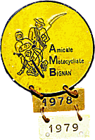 Bignan motorcycle rally badge from Jean-Francois Helias