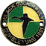 Black Duck motorcycle rally badge