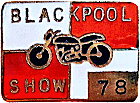 Blackpool motorcycle show badge from Jean-Francois Helias