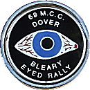Bleary Eyed motorcycle rally badge from Jean-Francois Helias