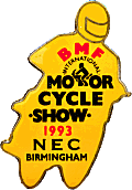 BMF NEC motorcycle show badge from Jean-Francois Helias